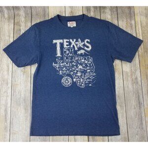 Red Jacket The State Of TEXAS Graphic T-shirt Mens Size L Blue Short Sleeves